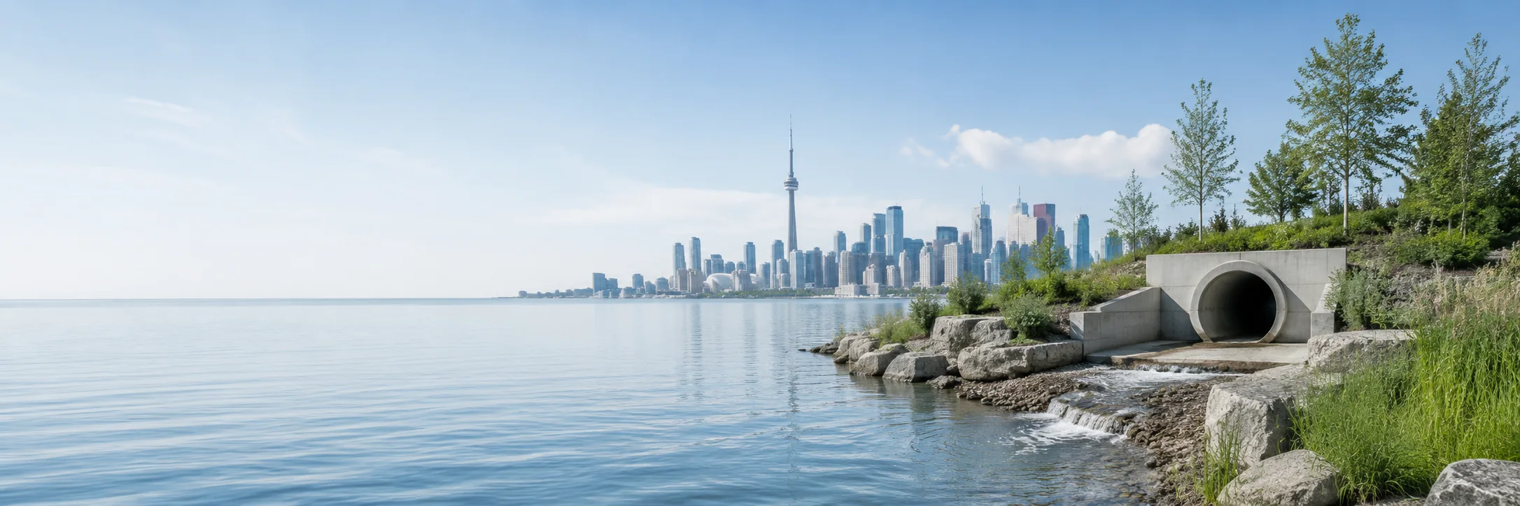 Canadian waterfront, green infrastructure and urban stormwater systems